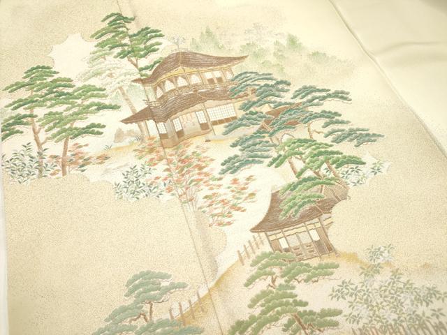 平和屋着物■豪華色留袖 寿光織 風景松文 暈し染め 金銀糸 鈴乃屋扱い 正絹 逸品 DABH5080ea