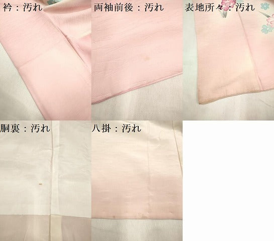 平和屋着物■訪問着 手描き 舞花文 暈し染め 金彩 正絹 逸品 DABH5094ea
