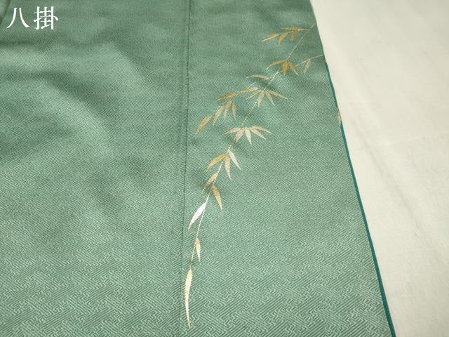 平和屋着物■訪問着 鏡裏菊笹文 暈し染め 金銀彩 正絹 逸品 DABH5104ea