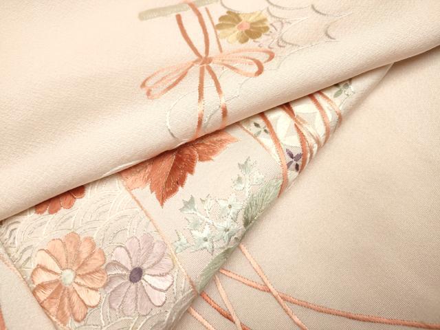 平和屋着物■訪問着 総刺繍 誰が袖 正絹 逸品 DABH5106ea