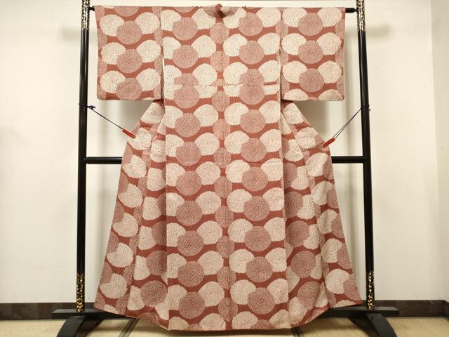 平和屋着物■上質な小紋 菊尽くし 正絹 逸品 DABH5116ea