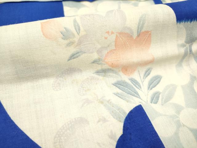 平和屋着物*夏物 小紋 女の子 子供 手描き 団扇 色紙 DABH5273ea