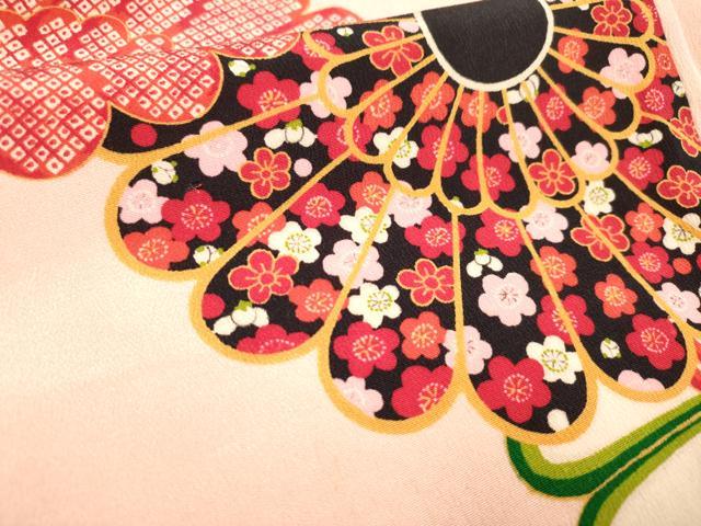 平和屋着物∵アンティーク 大正ロマン 女の子 十三参り 子供 舞花文 逸品 DABH5286ea