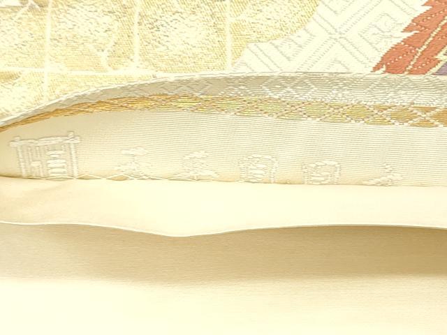 平和屋着物◎六通柄袋帯 唐織 天平鳳凰文 金糸 正絹 逸品 DABH5385ea