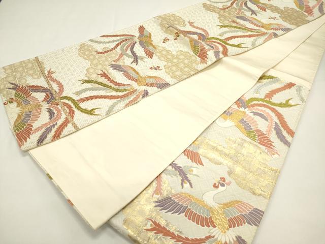 平和屋着物◎六通柄袋帯 唐織 天平鳳凰文 金糸 正絹 逸品 DABH5385ea