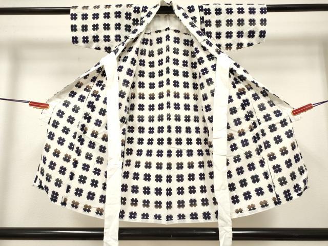 平和屋着物*夏物 浴衣 男の子 注染 井桁 綿 逸品 DABH5417ea
