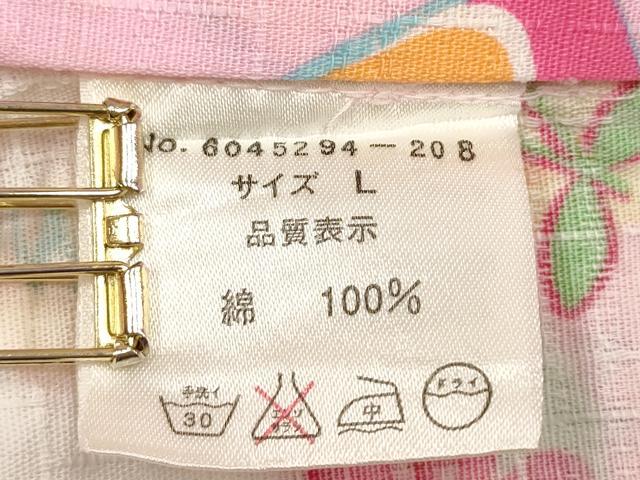 平和屋着物*夏物 浴衣 女の子 mezzo piano メゾピアノ パフェ アイスクリーム 苺 さくらんぼ 舞花文 日本製 綿 DABH5421ea