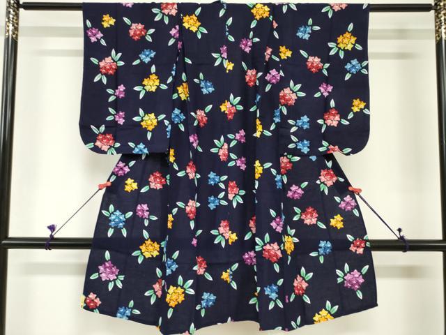 平和屋着物*夏物 浴衣 女の子 注染 桔梗 日本製 綿 逸品 DABH5476ea