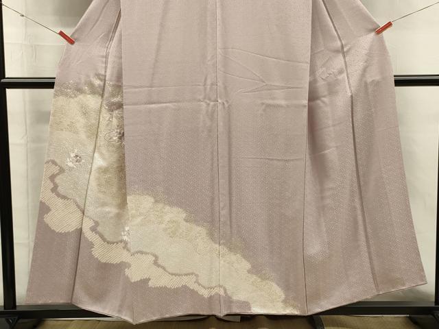 平和屋着物■訪問着 絞り 刺繍 道長貝桶花文 金銀彩 正絹 逸品 DABH5522ya