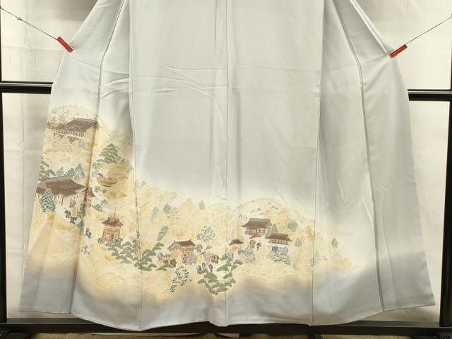 平和屋着物■豪華色留袖 寿光織 人物風景文 暈し染め 金糸 正絹 逸品 DABH5523ya