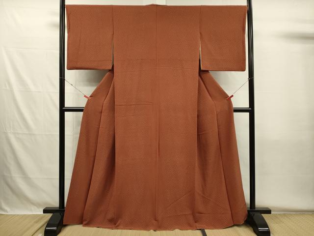 平和屋着物■上質な小紋 幾何学文 正絹 逸品 DABH5539ya
