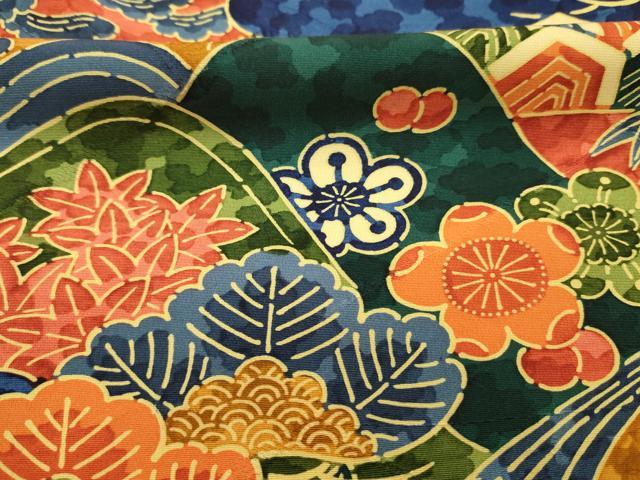 平和屋着物■上質な小紋 型染め 流水吉祥花文 正絹 逸品 DABH5541ya