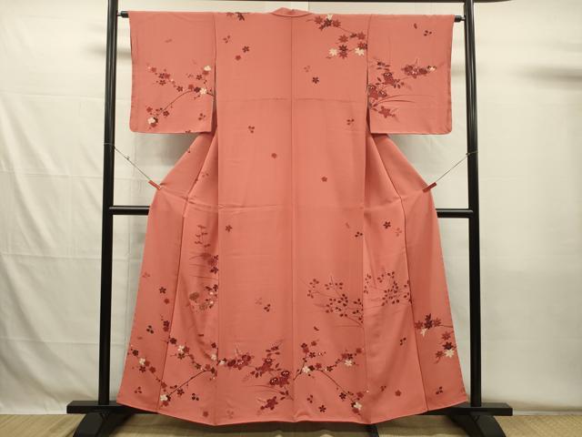 平和屋着物■訪問着 駒刺繍 草花文 枝梅文 金彩 正絹 逸品 DABH5542ya