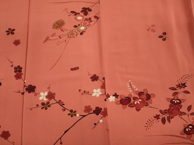 平和屋着物■訪問着 駒刺繍 草花文 枝梅文 金彩 正絹 逸品 DABH5542ya