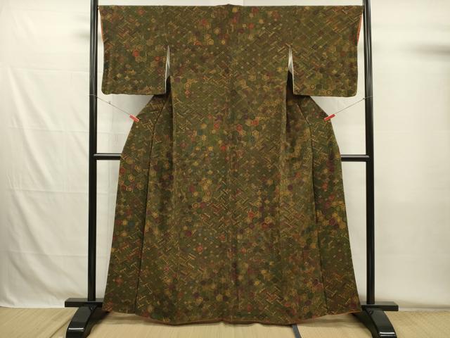 平和屋着物■訪問着 吉祥文様 鬼しぼ縮緬 正絹 逸品 DABH5548ya