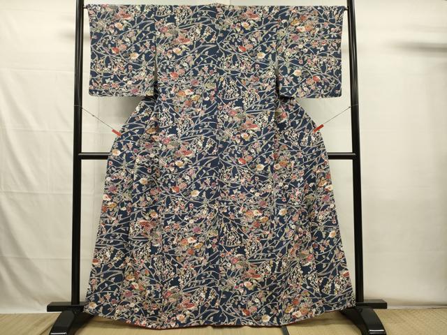 平和屋着物■訪問着 草花文 正絹 逸品 DABH5552ya