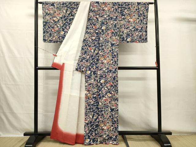 平和屋着物■訪問着 草花文 正絹 逸品 DABH5552ya