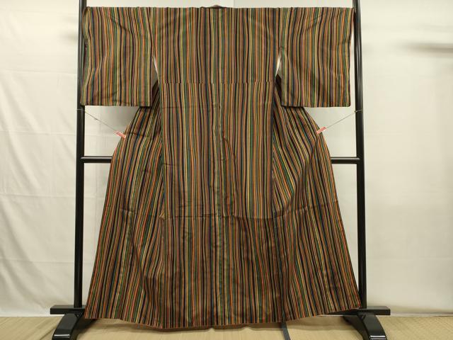 平和屋着物■上質な紬 間道 正絹 逸品 DABH5556ya