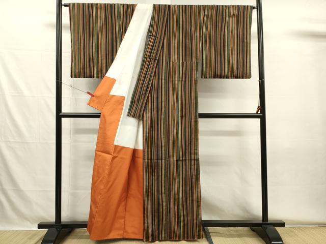 平和屋着物■上質な紬 間道 正絹 逸品 DABH5556ya