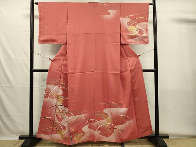 平和屋着物■訪問着 駒刺繍 露芝文 金銀彩 正絹 逸品 DABH5560ya