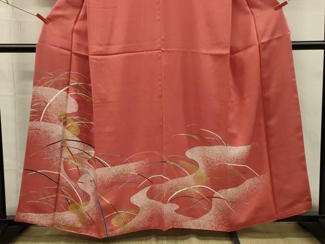 平和屋着物■訪問着 駒刺繍 露芝文 金銀彩 正絹 逸品 DABH5560ya