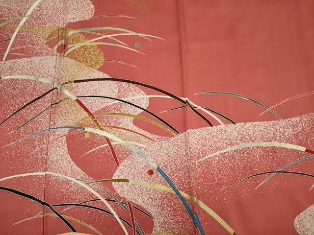 平和屋着物■訪問着 駒刺繍 露芝文 金銀彩 正絹 逸品 DABH5560ya