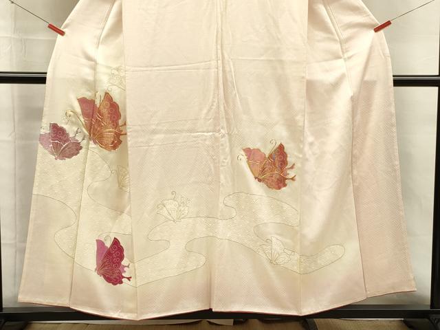 平和屋着物■訪問着 駒刺繍 舞蝶文 金銀彩 正絹 逸品 DABH5564ya