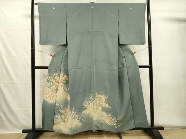 平和屋着物■豪華色留袖 駒刺繍 草花文 暈し染め 金彩 正絹 逸品 DABH5583ya