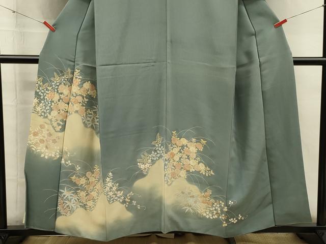 平和屋着物■豪華色留袖 駒刺繍 草花文 暈し染め 金彩 正絹 逸品 DABH5583ya