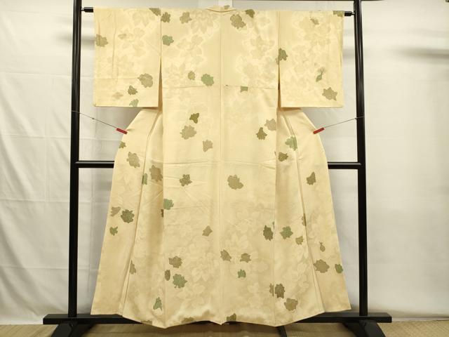 平和屋着物■上質な小紋 地紋起こし 舞花文 正絹 逸品 DABH5584ya