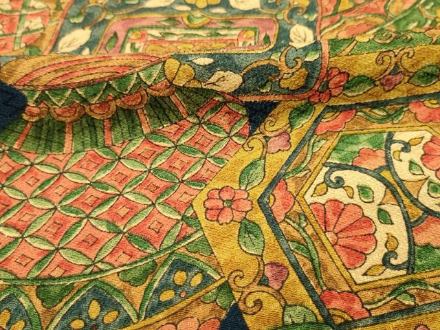 平和屋着物■上質な小紋 陶器花文 正絹 逸品 DABH5587ya
