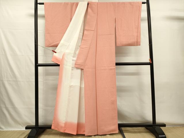 平和屋着物■上質な小紋 作家物 桜染 蜀江繋ぎ 正絹 逸品 DABH5596ya