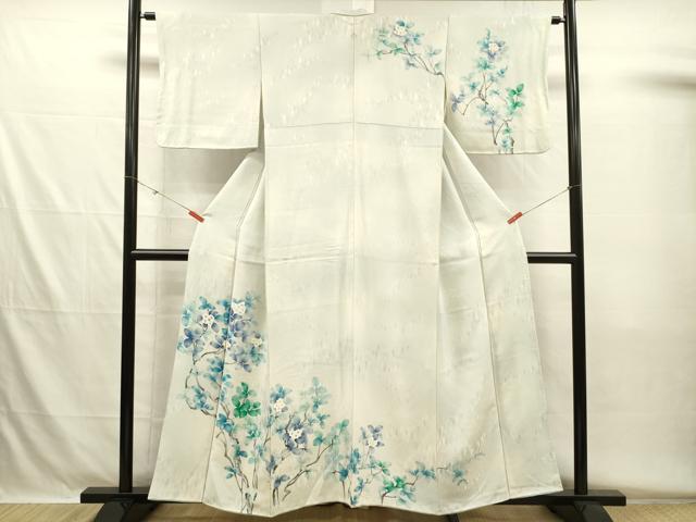平和屋着物■訪問着 手描き 枝花文 正絹 逸品 DABH5606ya