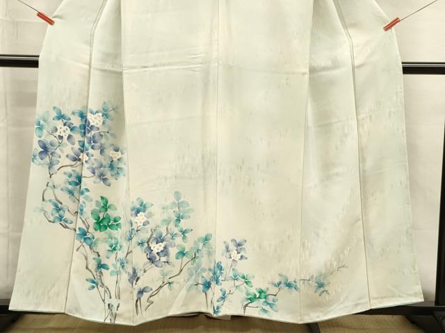 平和屋着物■訪問着 手描き 枝花文 正絹 逸品 DABH5606ya