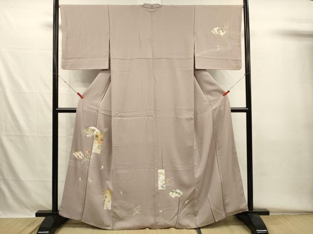 平和屋着物■訪問着 短冊地紙花文 金彩 正絹 逸品 DABH5611ya