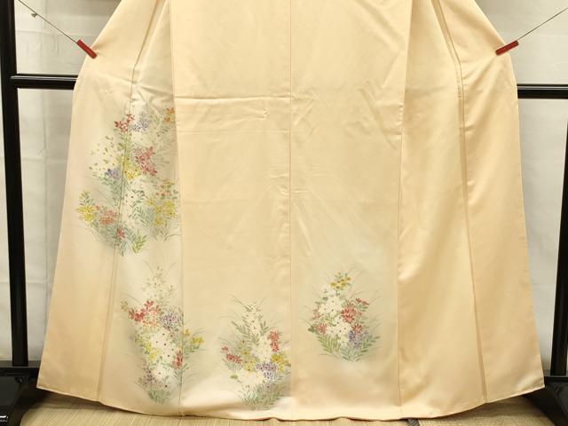 平和屋着物■訪問着 手描き 草花文 暈し染め 正絹 逸品 DABH5618ya