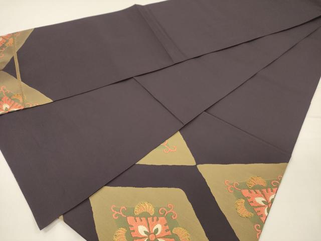 平和屋着物◎太鼓柄 本袋帯 唐織 花菱文 正絹 逸品 DABH5652ya
