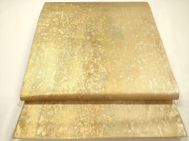 平和屋着物◎六通柄袋帯 霞文 金銀糸 引箔 正絹 逸品 DABH5661ya