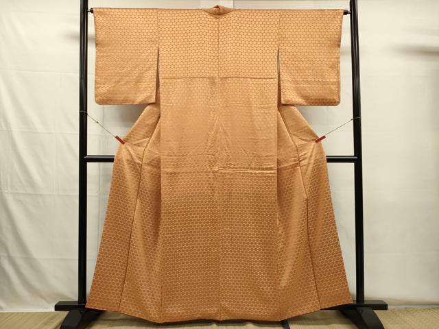 平和屋着物■江戸小紋 鮫小紋柄 亀甲地紋 正絹 逸品 DABH5694ya