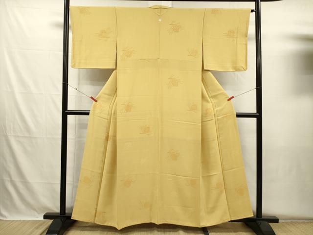 平和屋着物■上質な小紋 松ぼっくり 正絹 逸品 DABH5697ya