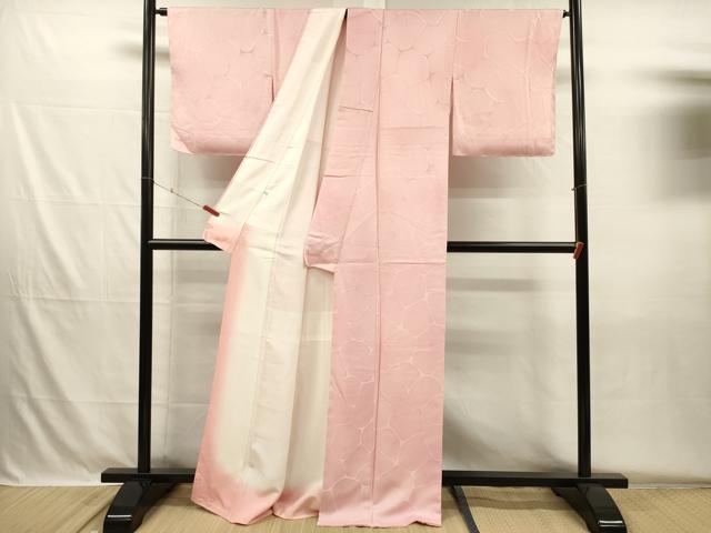平和屋着物■上質な小紋 氷割れ地紋 暈し染め 大丸扱い 正絹 逸品 DABH5702ya