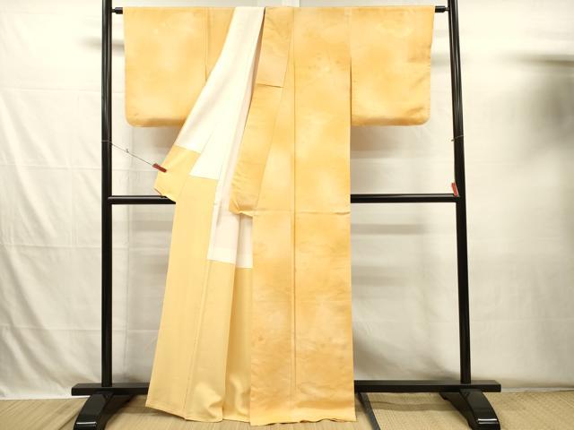 平和屋着物■上質な小紋 雲取り吉祥花地紋 暈し染め 正絹 逸品 DABH5703ya