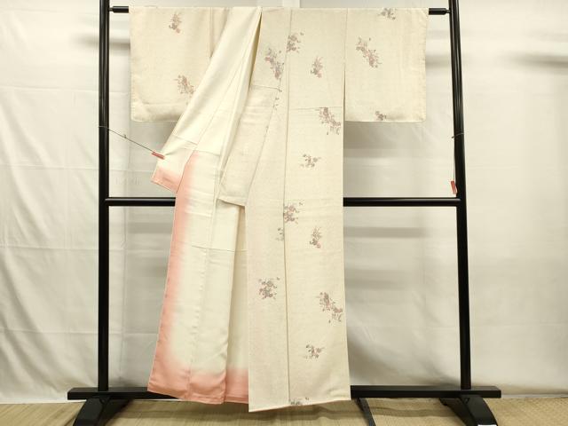 平和屋着物■上質な小紋 飾花文 正絹 逸品 DABH5710ya