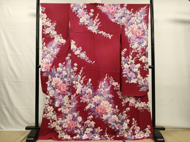 平和屋着物■豪華振袖 草花文 牡丹 暈し染め 正絹 逸品 DABH5716ya