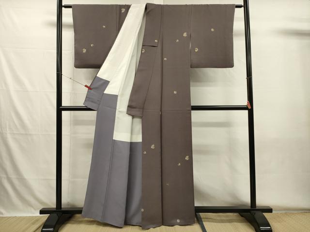 平和屋着物■上質な小紋 花丸文 金彩 正絹 逸品 DABH5722ya