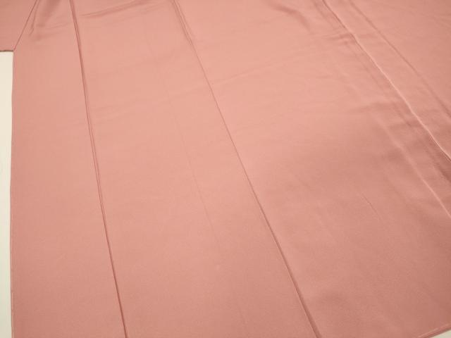 平和屋着物■上質な色無地 珊瑚色 正絹 逸品 DABH5724ya