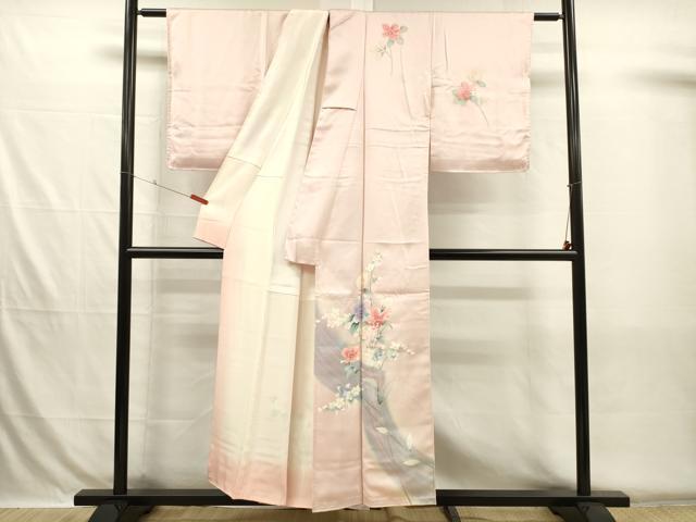 平和屋着物■訪問着 草花文 暈し染め 正絹 逸品 DABH5740ya