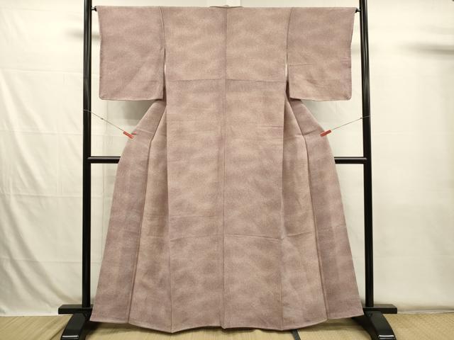 平和屋着物■上質な小紋 霞文 暈し染め 鬼しぼ縮緬 正絹 逸品 未使用 DABH5743ya