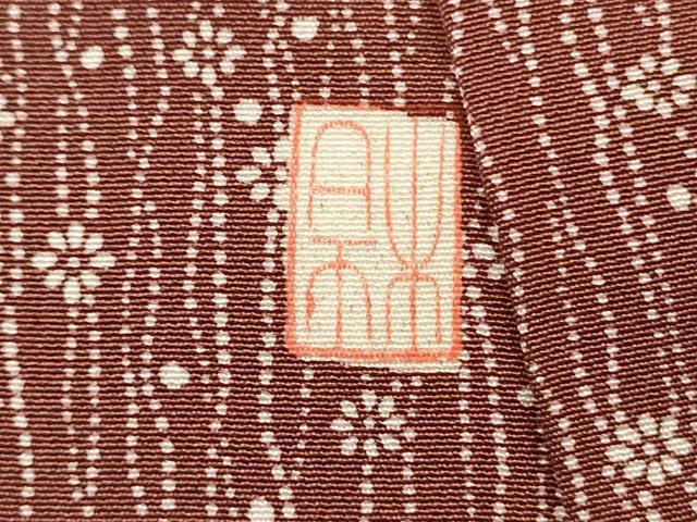 平和屋着物■訪問着 江戸小紋 作家物 松葉花文 正絹 逸品 DABH5750ya