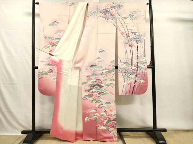 平和屋着物■豪華振袖 松竹梅 暈し染め 金彩 正絹 逸品 DABH5769ya